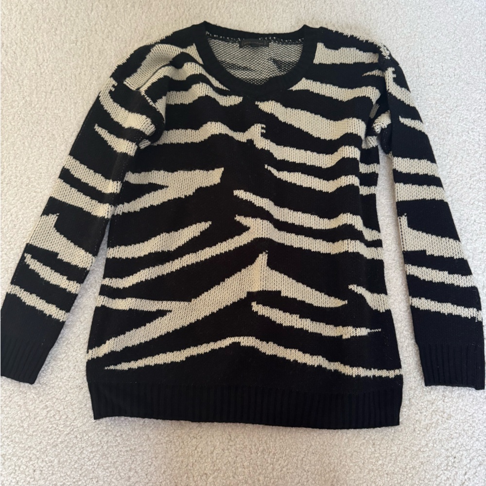 Black and Cream Small Lucca Couture Striped Sweater- from urban outfitters